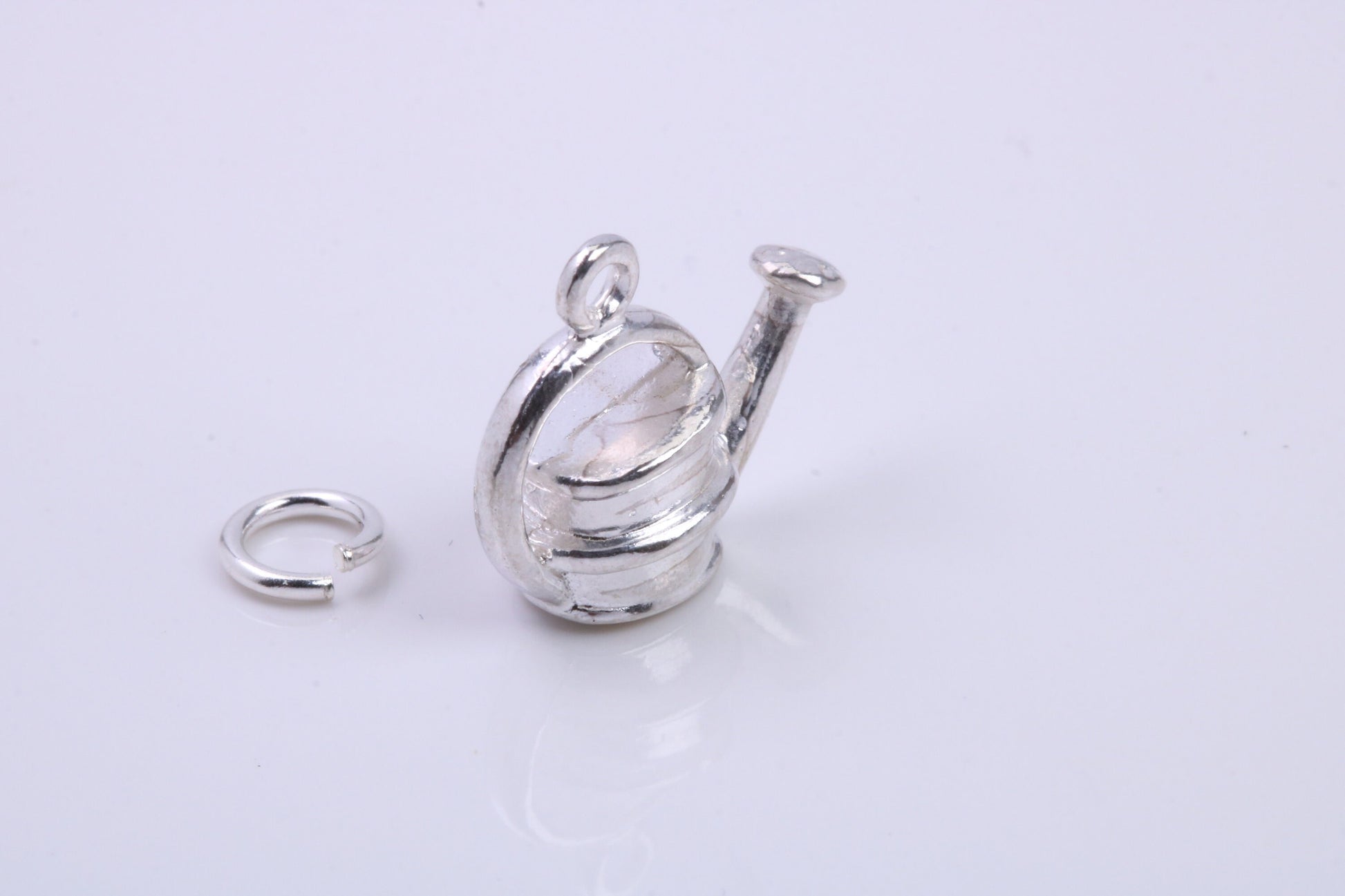 Garden Watering Can Charm, Traditional Charm, Made from Solid 925 Grade Sterling Silver, Complete with Attachment Link
