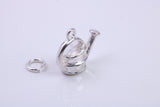 Garden Watering Can Charm, Traditional Charm, Made from Solid 925 Grade Sterling Silver, Complete with Attachment Link
