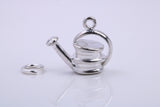 Garden Watering Can Charm, Traditional Charm, Made from Solid 925 Grade Sterling Silver, Complete with Attachment Link