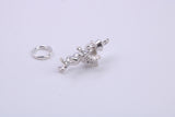 Leprechaun Charm, Traditional Charm, Made from Solid 925 Grade Sterling Silver, Complete with Attachment Link
