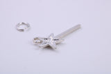Princess Magic Wand Charm, Traditional Charm, Made from Solid 925 Grade Sterling Silver, Complete with Attachment Link