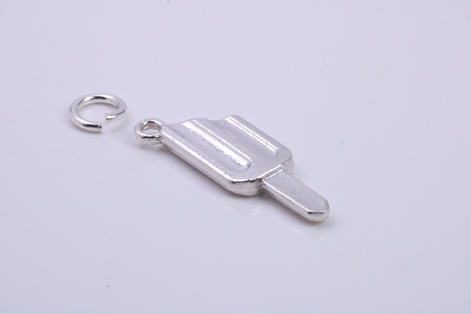 Ice Lolly Charm, Traditional Charm, Made from Solid 925 Grade Sterling Silver, Complete with Attachment Link
