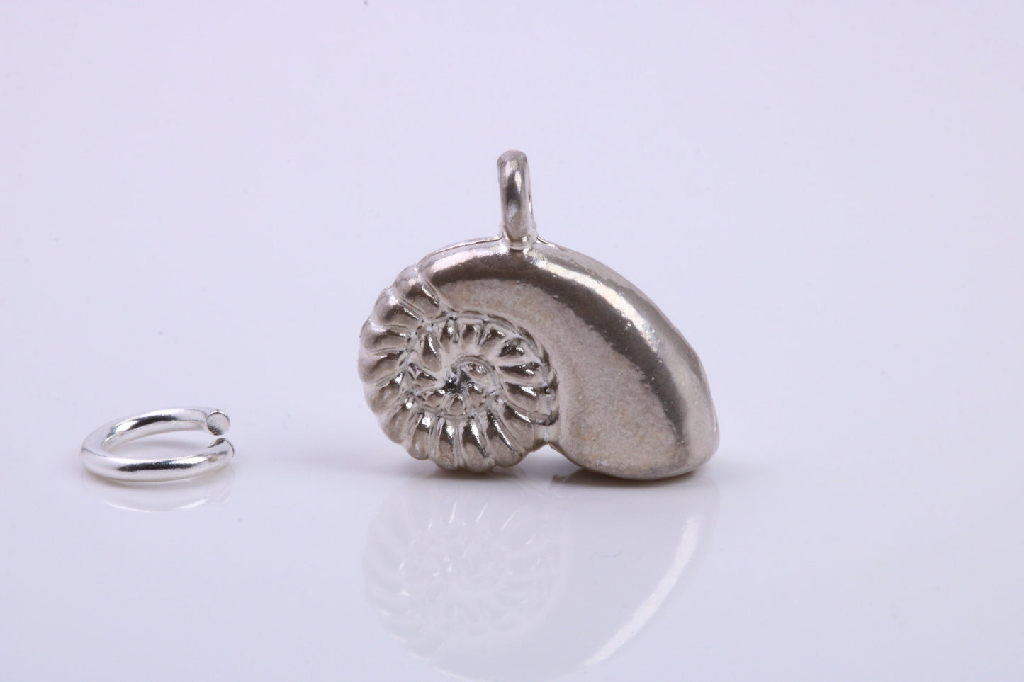 Sea Shell Charm, Traditional Charm, Made from Solid 925 Grade Sterling Silver, Complete with Attachment Link