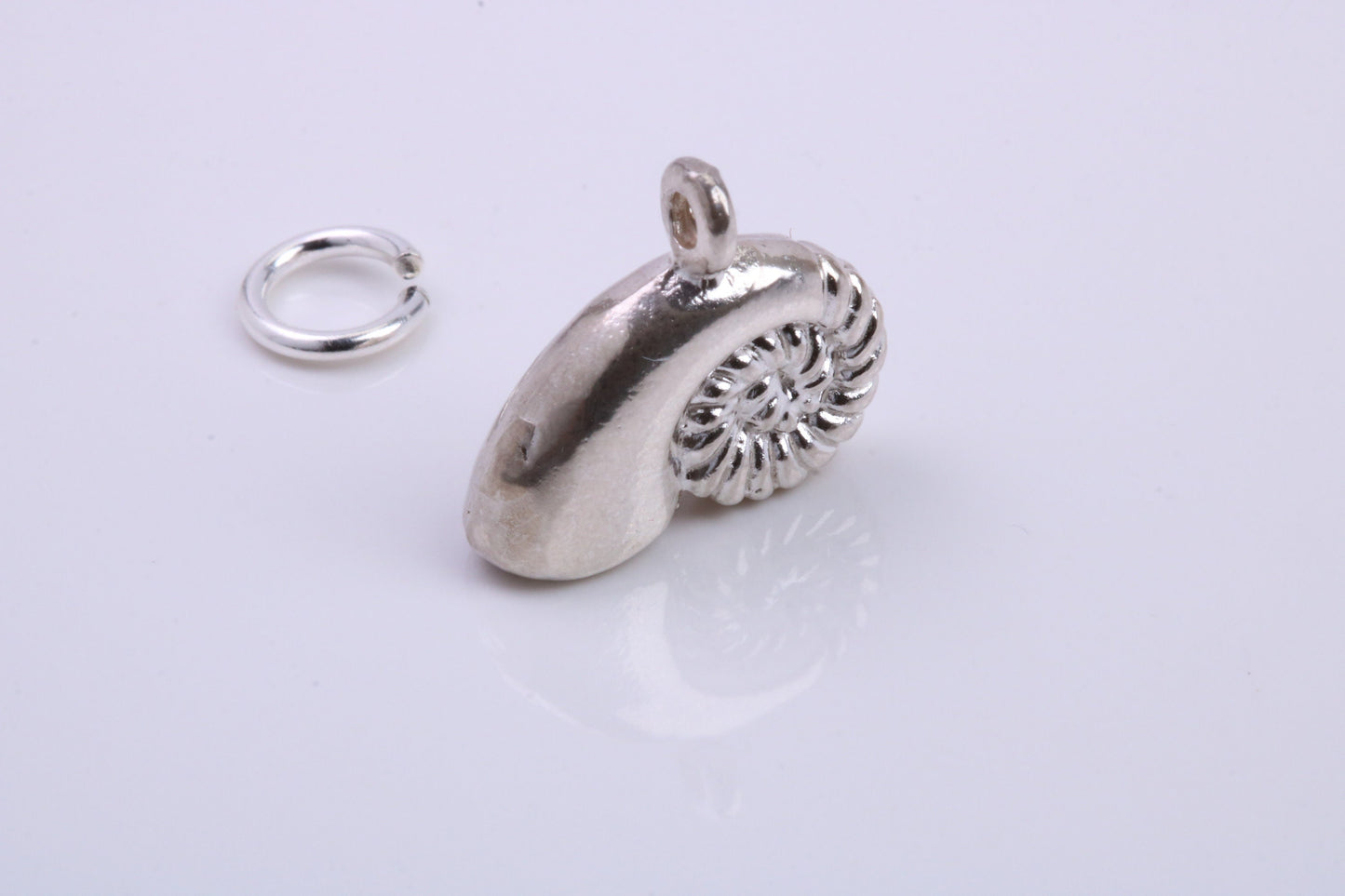 Sea Shell Charm, Traditional Charm, Made from Solid 925 Grade Sterling Silver, Complete with Attachment Link