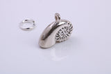 Sea Shell Charm, Made from Solid Cast Silver, Complete with Attachment Link