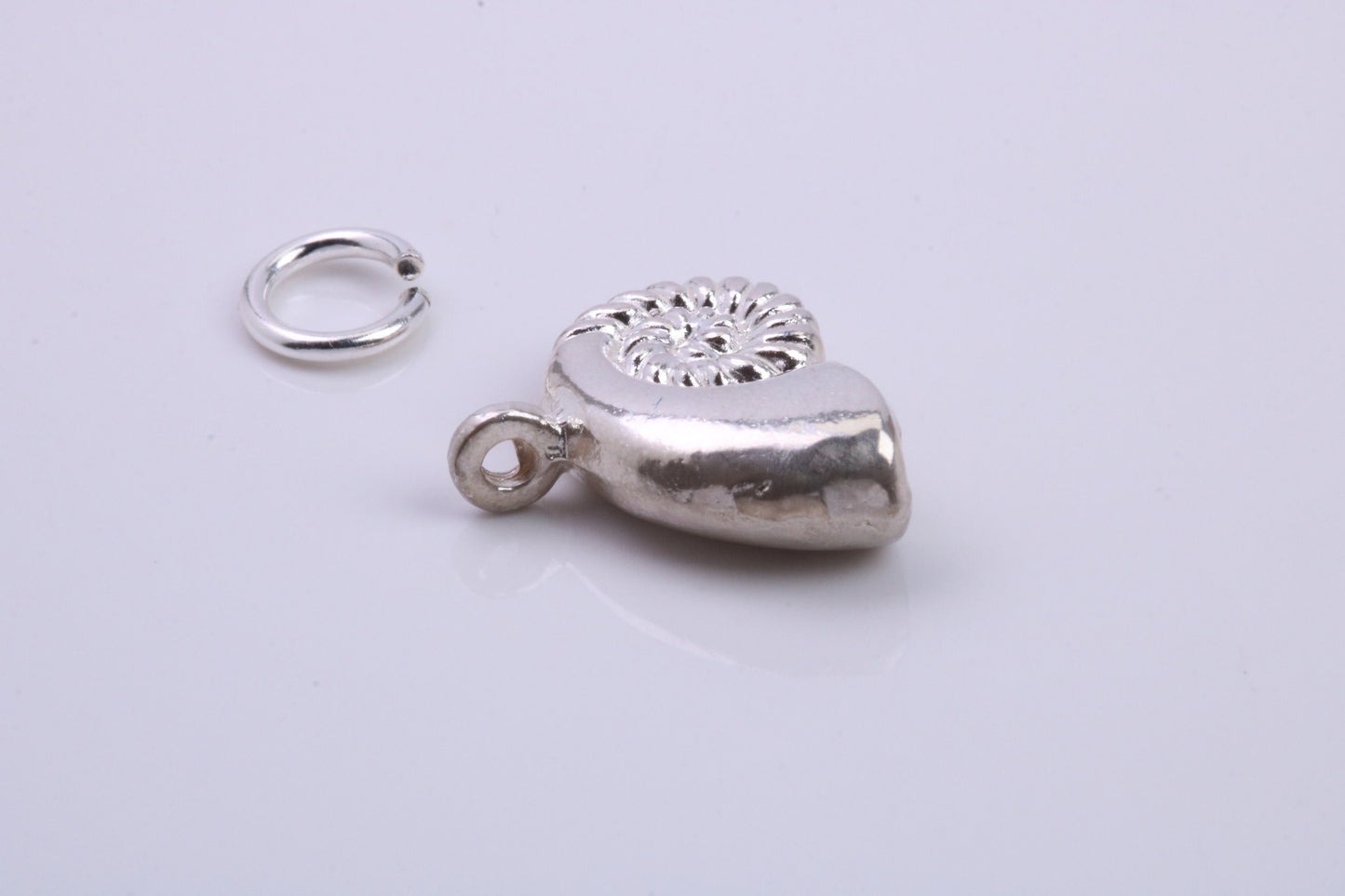 Sea Shell Charm, Traditional Charm, Made from Solid 925 Grade Sterling Silver, Complete with Attachment Link