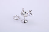 Cocktail Glass Charm, Traditional Charm, Made from Solid 925 Grade Sterling Silver, Complete with Attachment Link