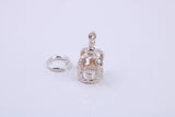 Royal Crown Charm, Traditional Charm, Made from Solid 925 Grade Sterling Silver, Complete with Attachment Link