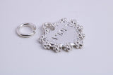 Love Amour Charm, Traditional Charm, Made from Solid 925 Grade Sterling Silver, Complete with Attachment Link