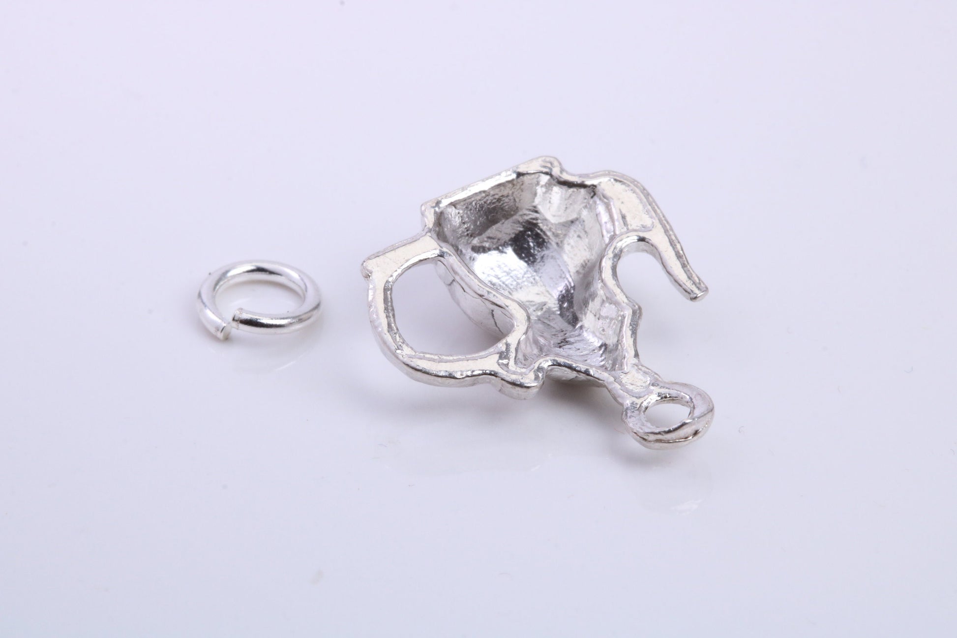 Tea Pot Charm, Traditional Charm, Made from Solid 925 Grade Sterling Silver, Complete with Attachment Link