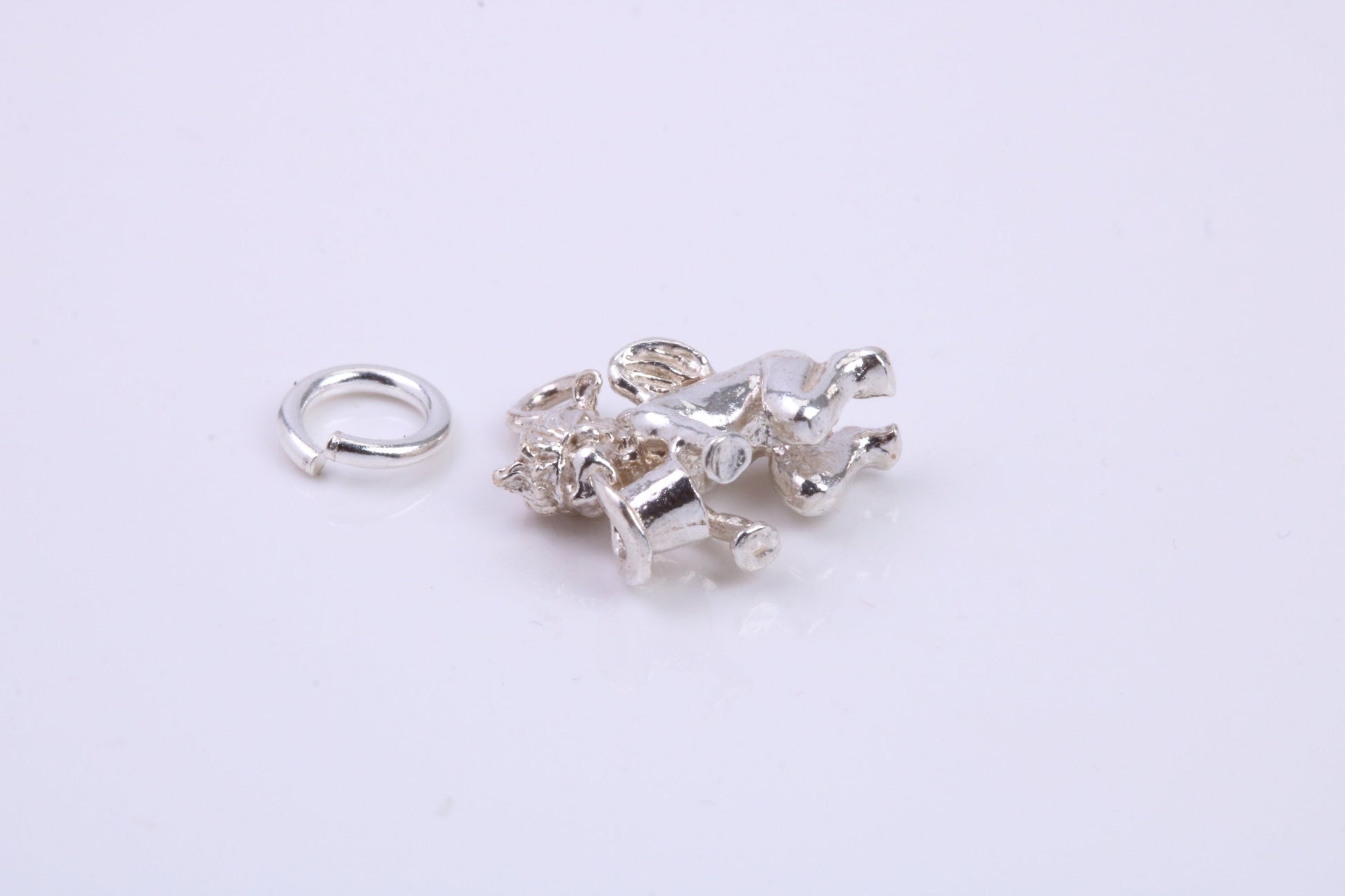Cupid Charm, Traditional Charm, Made from Solid 925 Grade Sterling Silver, Complete with Attachment Link