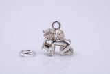 Cupid Charm, Traditional Charm, Made from Solid 925 Grade Sterling Silver, Complete with Attachment Link