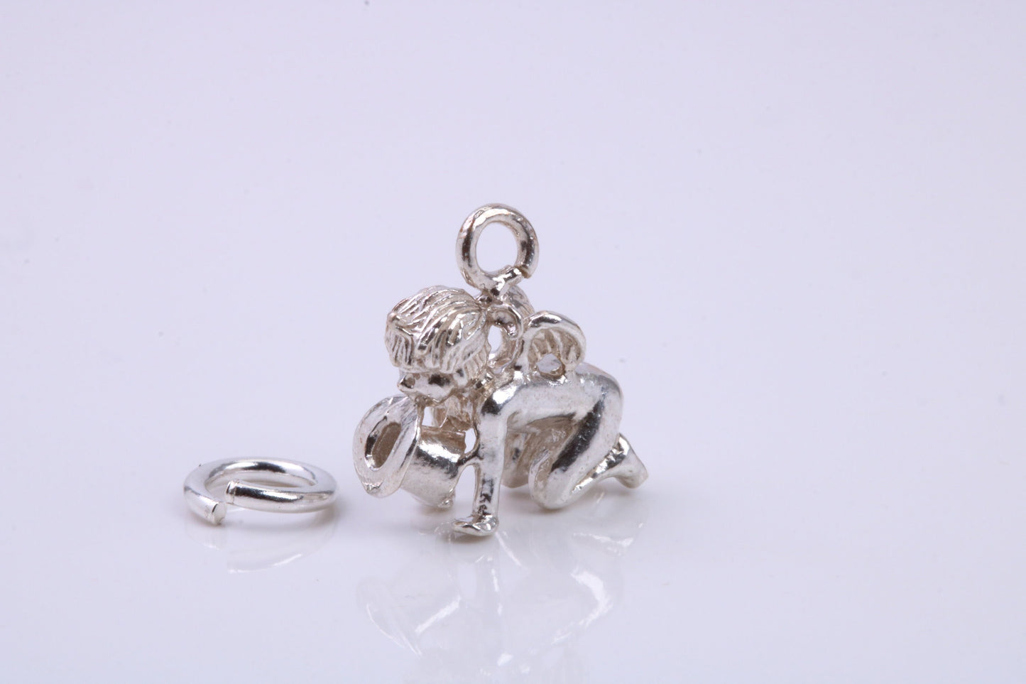 Cupid Charm, Traditional Charm, Made from Solid 925 Grade Sterling Silver, Complete with Attachment Link