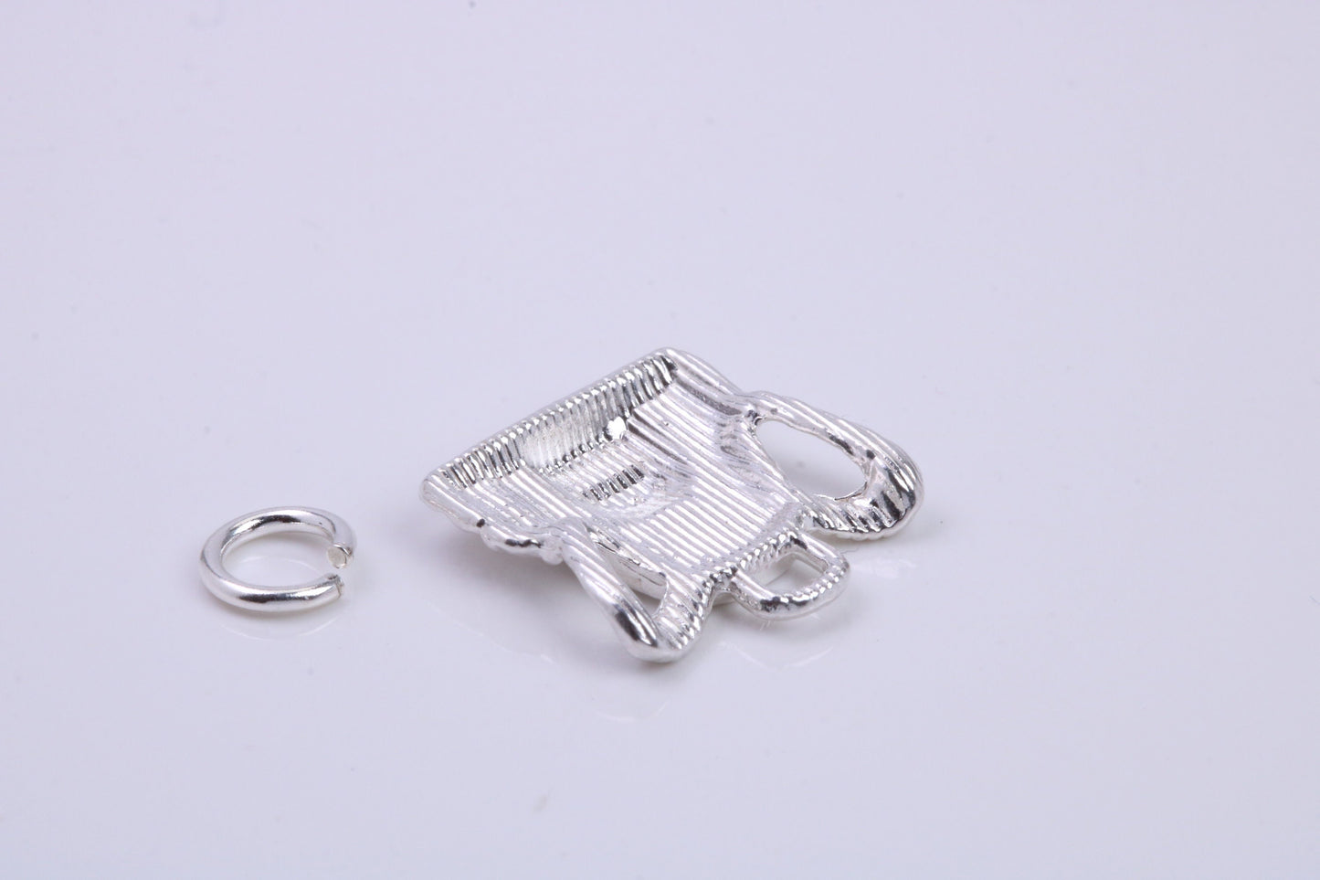 Back Pack Charm, Traditional Charm, Made from Solid 925 Grade Sterling Silver, Complete with Attachment Link