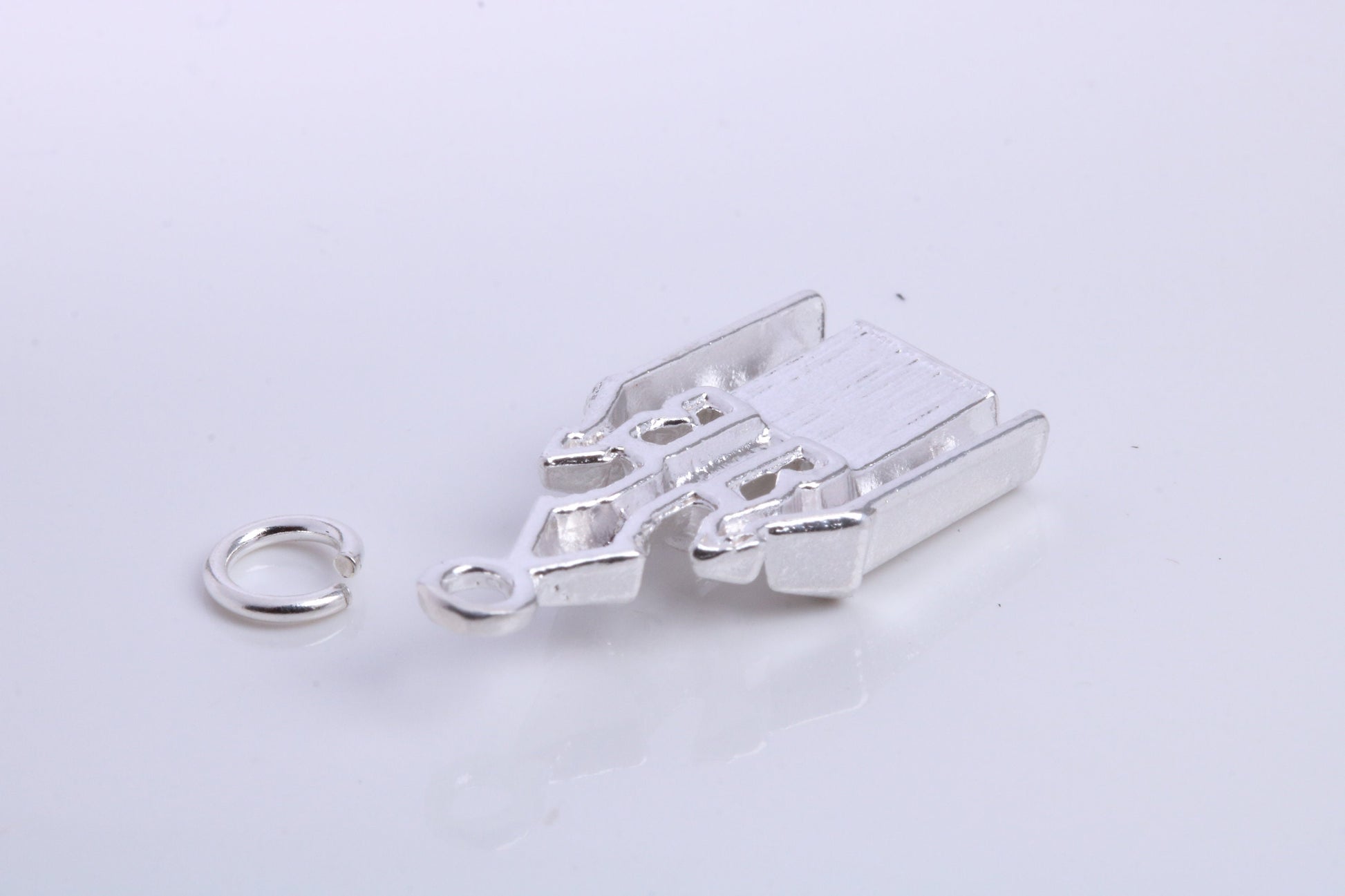 Princess Castle Charm, Traditional Charm, Made from Solid 925 Grade Sterling Silver, Complete with Attachment Link