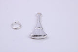 Make Up Brush Charm, Traditional Charm, Made from Solid 925 Grade Sterling Silver, Complete with Attachment Link