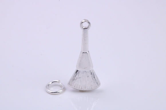 Make Up Brush Charm, Traditional Charm, Made from Solid 925 Grade Sterling Silver, Complete with Attachment Link