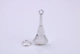 Make Up Brush Charm, Traditional Charm, Made from Solid 925 Grade Sterling Silver, Complete with Attachment Link