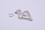 Sundae Charm, Traditional Charm, Made from Solid 925 Grade Sterling Silver, Complete with Attachment Link