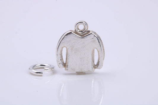 Jumper Charm, Traditional Charm, Made from Solid 925 Grade Sterling Silver, Complete with Attachment Link