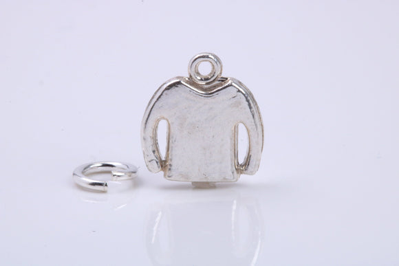 Jumper Charm, Traditional Charm, Made from Solid 925 Grade Sterling Silver, Complete with Attachment Link