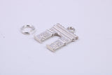 Arc De Triomphe Charm, Traditional Charm, Made from Solid 925 Grade Sterling Silver, Complete with Attachment Link