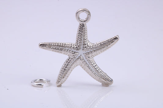 Star Fish Charm, Traditional Charm, Made from Solid 925 Grade Sterling Silver, Complete with Attachment Link