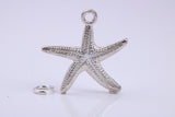 Star Fish Charm, Traditional Charm, Made from Solid 925 Grade Sterling Silver, Complete with Attachment Link