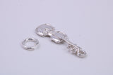Violin Charm, Traditional Charm, Made from Solid 925 Grade Sterling Silver, Complete with Attachment Link