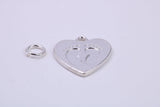 Foot Prints Charm, Traditional Charm, Made from Solid 925 Grade Sterling Silver, Complete with Attachment Link