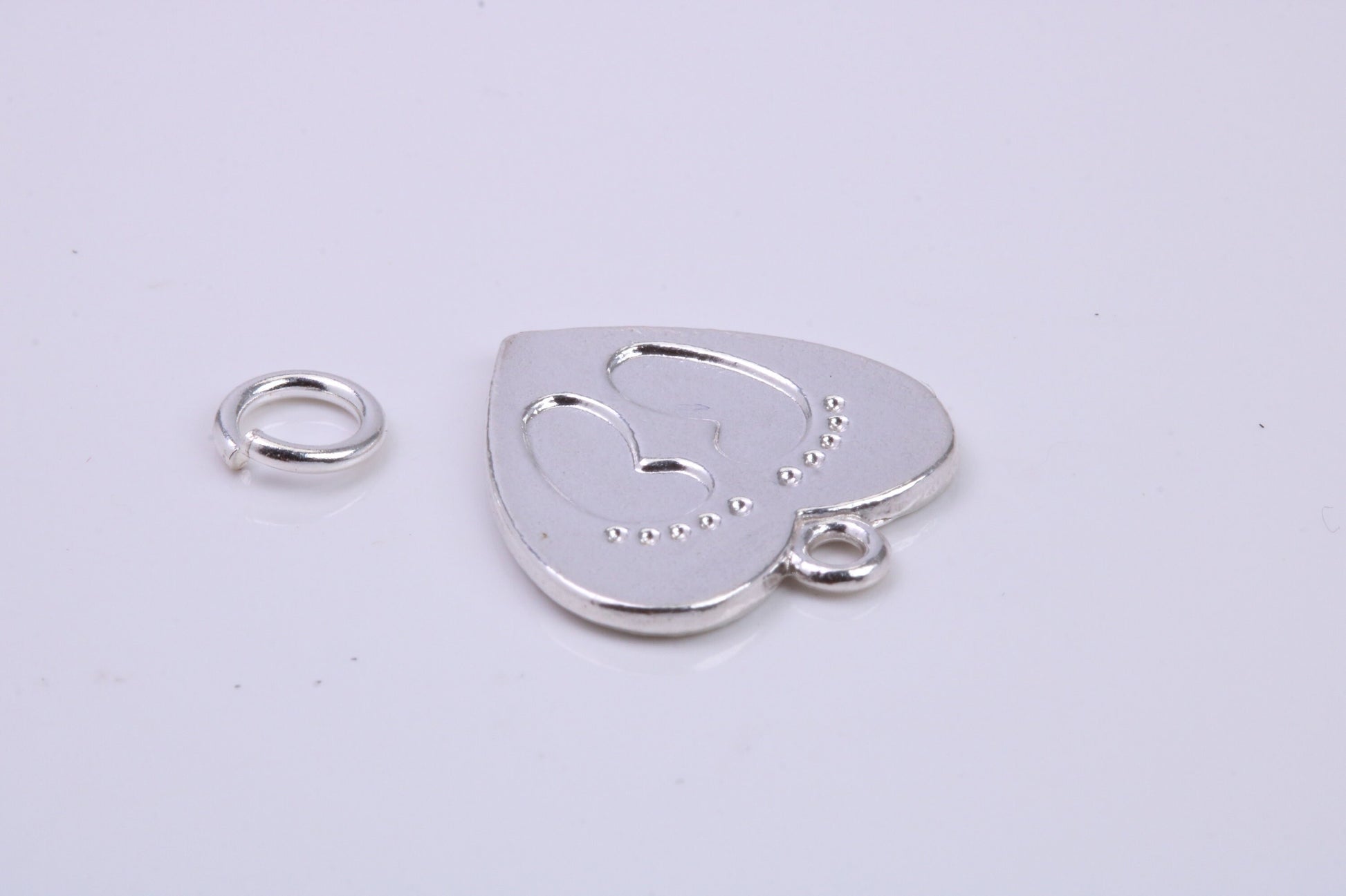 Foot Prints Charm, Traditional Charm, Made from Solid 925 Grade Sterling Silver, Complete with Attachment Link