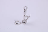 Ice Cream Scooper Charm, Traditional Charm, Made from Solid 925 Grade Sterling Silver, Complete with Attachment Link