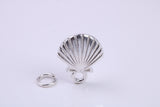 Sea Shell Charm, Traditional Charm, Made from Solid 925 Grade Sterling Silver, Complete with Attachment Link