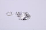 Sea Shell Charm, Traditional Charm, Made from Solid 925 Grade Sterling Silver, Complete with Attachment Link
