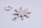 Sun Charm, Traditional Charm, Made from Solid 925 Grade Sterling Silver, Complete with Attachment Link