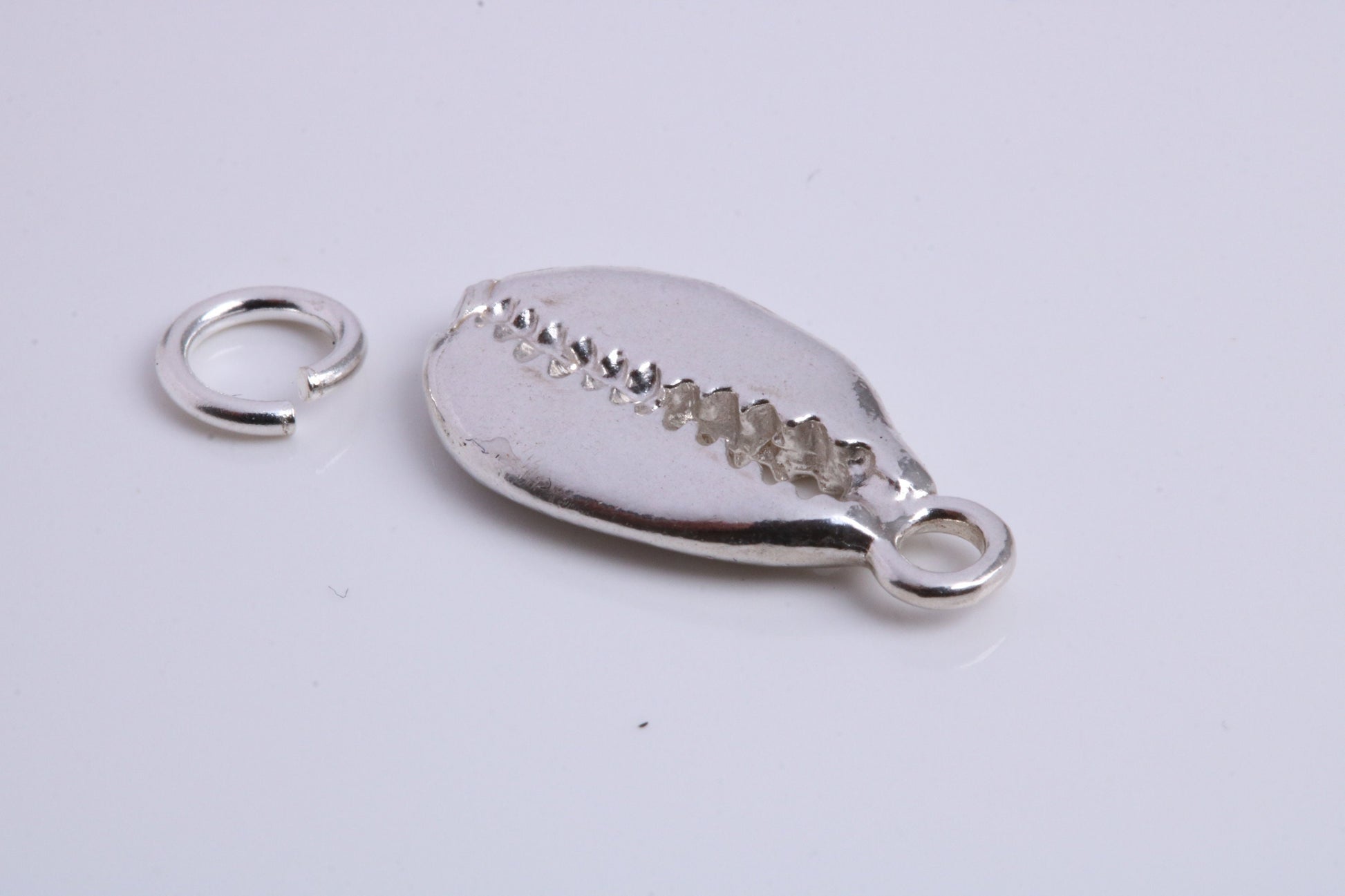 Shark Jaw Charm, Traditional Charm, Made from Solid 925 Grade Sterling Silver, Complete with Attachment Link