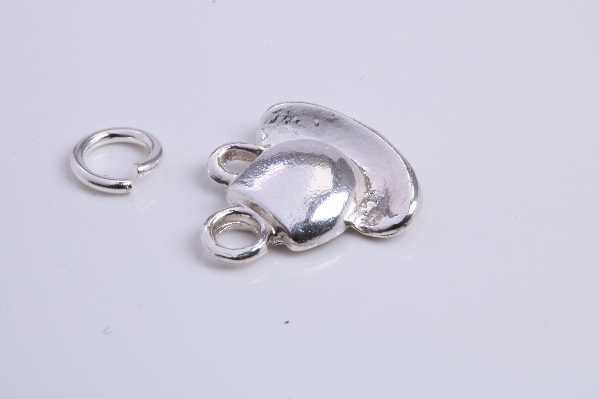 Tea Cup and Saucer Charm, Traditional Charm, Made from Solid 925 Grade Sterling Silver, Complete with Attachment Link
