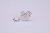 Apple Charm, Traditional Charm, Made from Solid 925 Grade Sterling Silver, Complete with Attachment Link