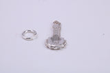 Banjo Charm, Traditional Charm, Made from Solid 925 Grade Sterling Silver, Complete with Attachment Link