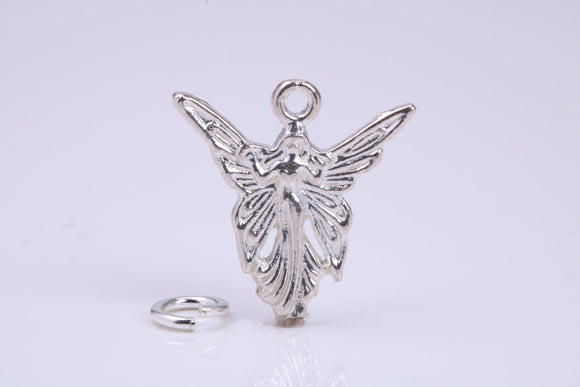 Angel / Fairy Charm, Traditional Charm, Made from Solid 925 Grade Sterling Silver, Complete with Attachment Link