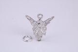 Angel / Fairy Charm, Traditional Charm, Made from Solid 925 Grade Sterling Silver, Complete with Attachment Link