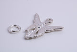 Angel / Fairy Charm, Traditional Charm, Made from Solid 925 Grade Sterling Silver, Complete with Attachment Link