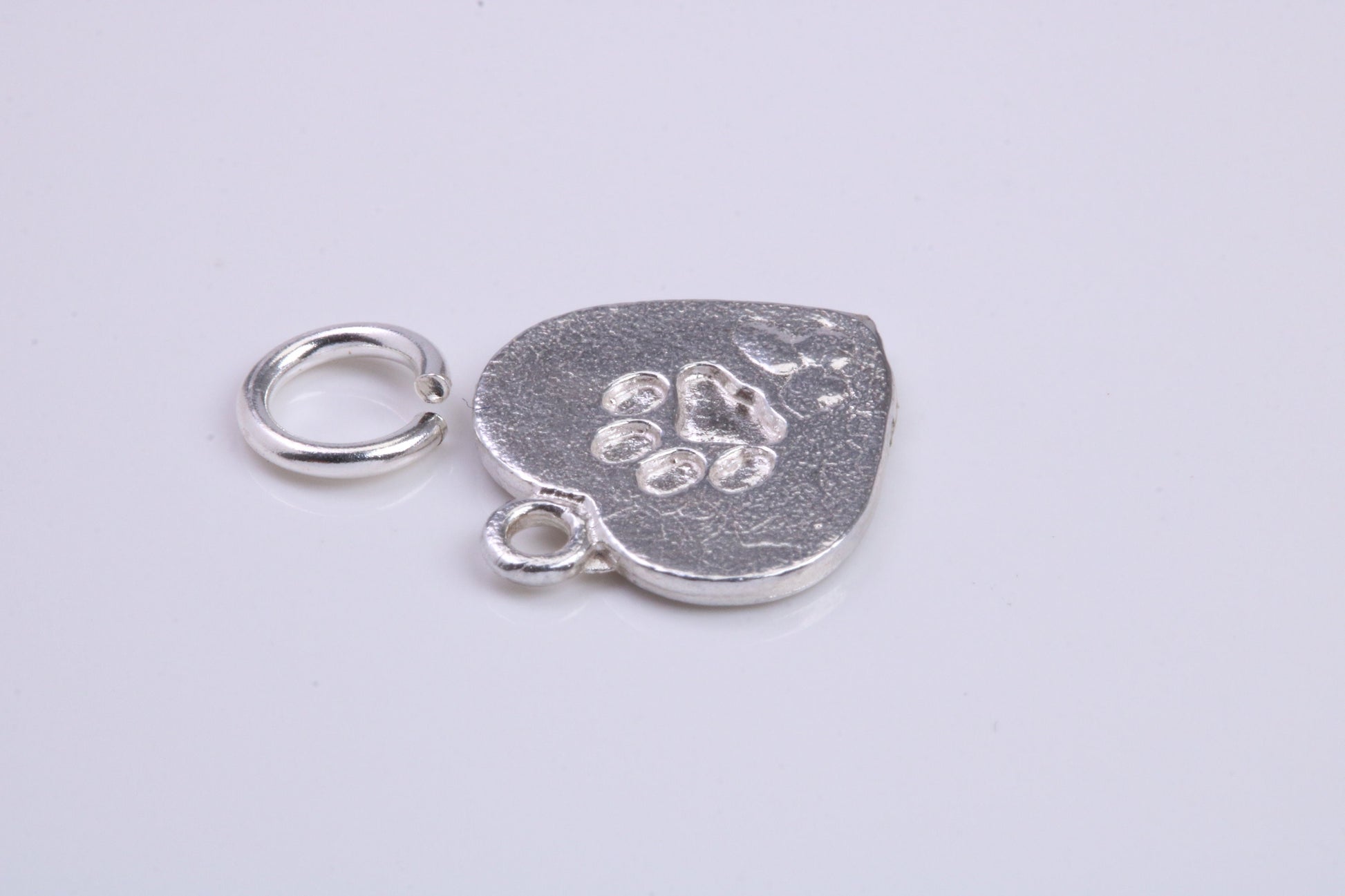 Love My Cat Charm, Traditional Charm, Made from Solid 925 Grade Sterling Silver, Complete with Attachment Link