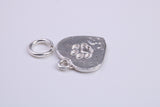 Love My Cat Charm, Traditional Charm, Made from Solid 925 Grade Sterling Silver, Complete with Attachment Link