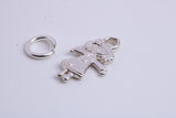 Toy Doll Charm, Traditional Charm, Made from Solid 925 Grade Sterling Silver, Complete with Attachment Link