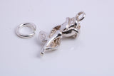 Mothers Day Rose Flower Charm, Traditional Charm, Made from Solid 925 Grade Sterling Silver, Complete with Attachment Link