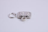 Book Charm, Traditional Charm, Made from Solid 925 Grade Sterling Silver, Complete with Attachment Link