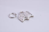 Book Charm, Traditional Charm, Made from Solid 925 Grade Sterling Silver, Complete with Attachment Link