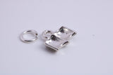 Book Charm, Traditional Charm, Made from Solid 925 Grade Sterling Silver, Complete with Attachment Link