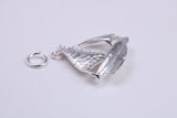 Sailing Boat Charm, Traditional Charm, Made from Solid 925 Grade Sterling Silver, Complete with Attachment Link